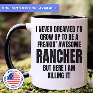Rancher mug, gift for Rancher, Rancher gifts, Rancher coffee mug, Rancher cup, APO057