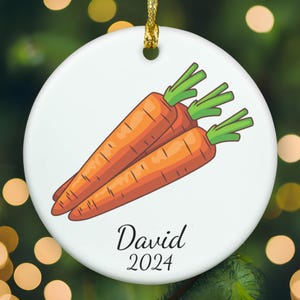 Personalized Carrot ornament, carrot Christmas ornament, carrot xmas ornament, APR015