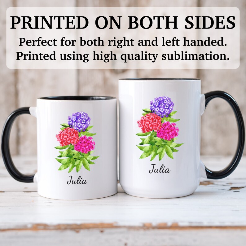Phlox Flower Personalized Gift, Phlox Flower Name Mug, Phlox Custom