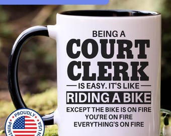 Court Clerk mug, Court clerk gifts, gift for Court clerk gift idea, Court clerk coffee mug, APO015