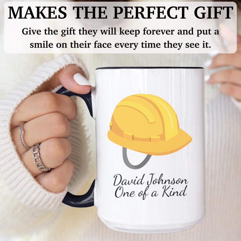 Personalized Safety Helmet mug, custom Safety Helmet mug, Safety Helmet gift, Safety Helmet gifts, APO067 image 5
