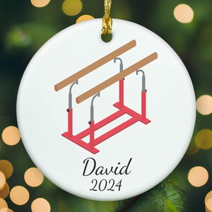Personalized Parallel Bars ornament, Parallel bars Christmas ornament, Parallel bars xmas ornament, APR008