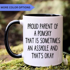 Pomsky mug, gift for Pomsky mom, gift for Pomsky dad, Pomsky gift, APO0021