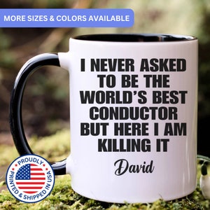 Personalized Conductor mug, conductor gift, conductor gifts, CWM068