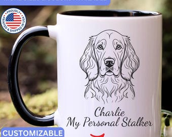 Personalized English Setter mug, custom english setter mug, english setter gift, english setter gifts, APO068