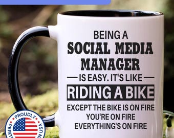 Social Media Manager mug, social media manager gifts, gift for social media manager gift idea, social media manager coffee mug, APO015