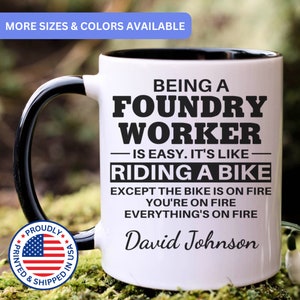 Foundry Worker mug, Foundry Worker gifts, gift for Foundry Worker gift idea, Foundry Worker coffee mug, APO045