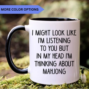 Mahjong gift, mahjong mug, mahjong gift for men and women, APO07401