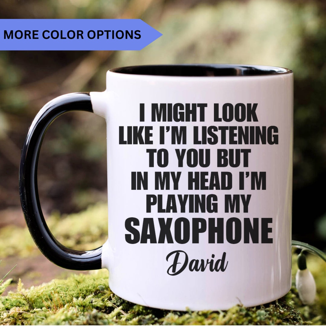 Personalized Saxophone Mug, Saxophone Gift, Saxophone Player Gift