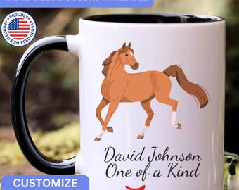 Personalized Horse mug, Horse coffee mug, Horse gift, Horse gifts, APO061