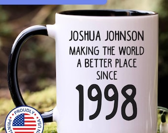 Personalized 27th birthday gift, 27th birthday mug, 27 year old birthday gifts, 1998 mug, 27th bday gifts, 27th birthday gag, APO017