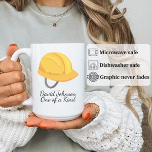 Personalized Safety Helmet mug, custom Safety Helmet mug, Safety Helmet gift, Safety Helmet gifts, APO067 image 6