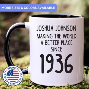 Personalized 89th birthday gift, 89th birthday mug, 89 year old birthday gifts, 1936 mug, 89th bday gifts, 89th birthday gag, APO017