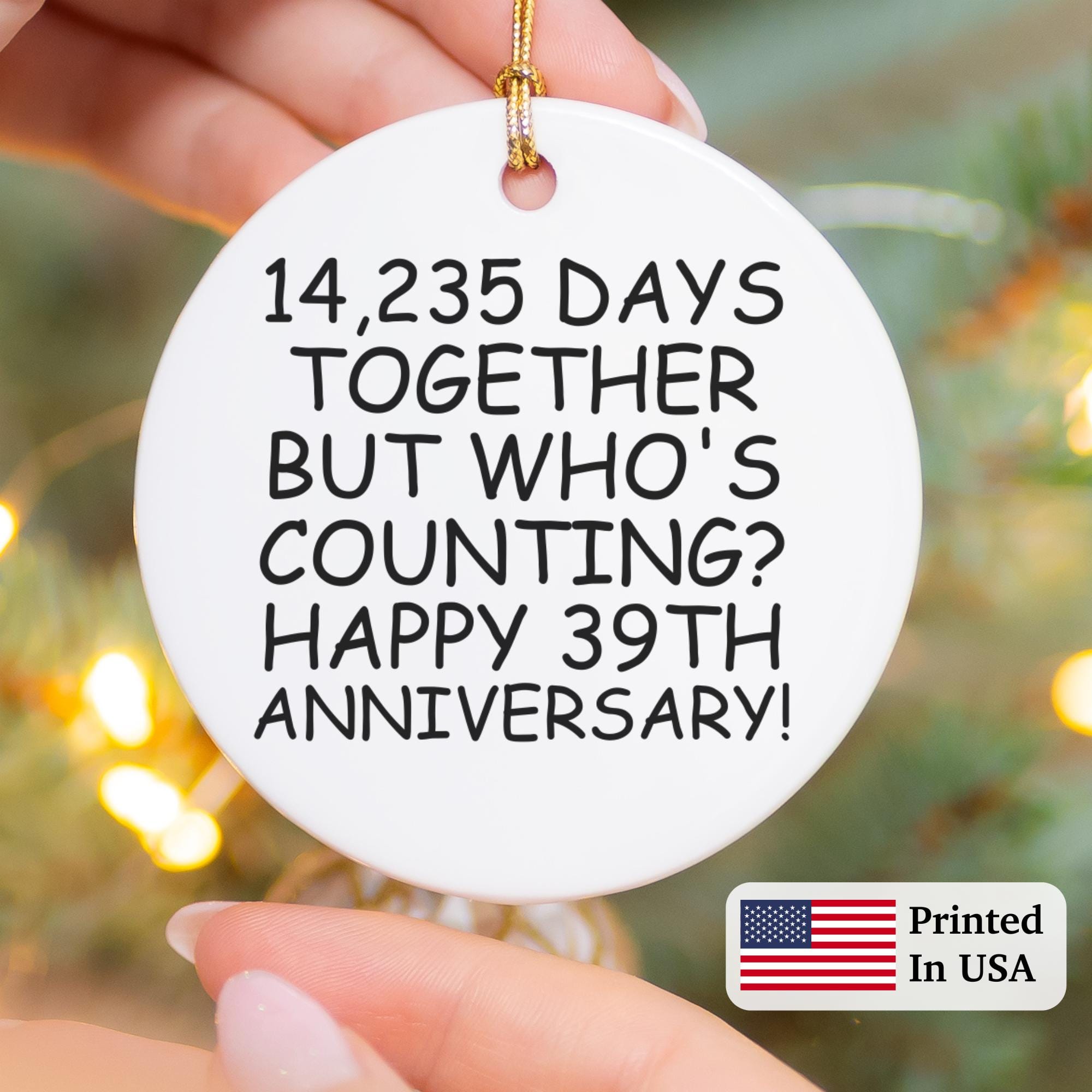 39th Anniversary Ornament, 39th Anniversary Gift, 39 Year Anniversary