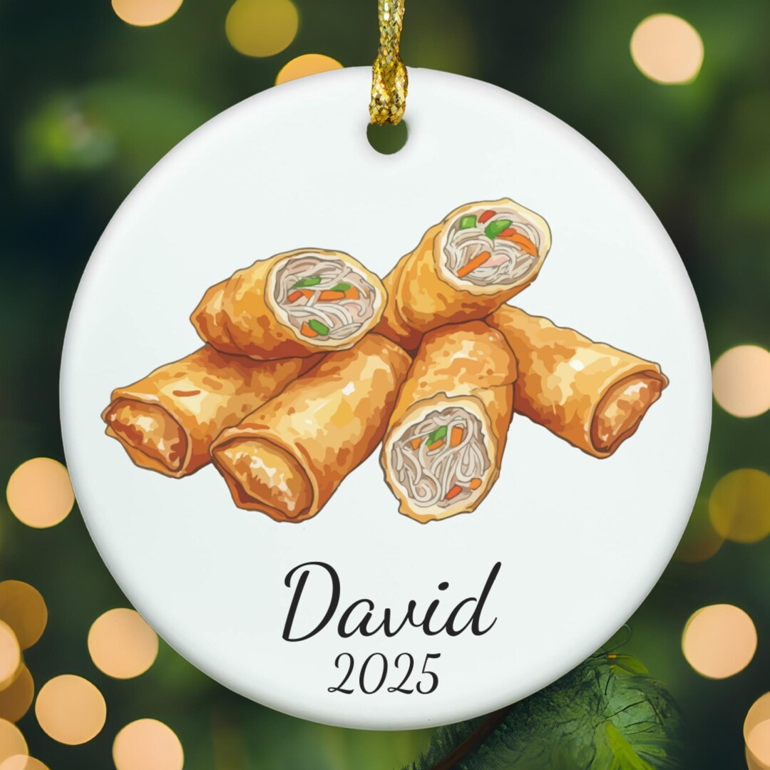 Personalized Spring Roll Ornament, Spring Roll Christmas Ornament ...