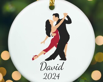 Personalized Tango ornament, Tango Christmas ornament, Tango xmas ornament, APR008