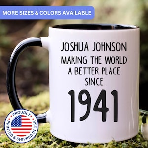 Personalized 84th birthday gift, 84th birthday mug, 84 year old birthday gifts, 1941 mug, 84th bday gifts, 84th birthday gag, APO017