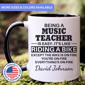 Music teacher gift, music teacher mug, new music teacher, best music teacher, funny music teacher gift, music teacher gift idea, APO045
