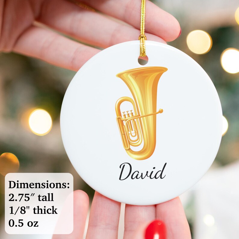 Tuba Ornament, Tuba Personalized Ornament, Tuba Christmas Ornament