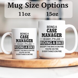 Taza de gerente de casos, regalos de gerente de casos, regalo para gerente de casos, idea de regalo, taza de café de gerente de casos, APO015 imagen 2