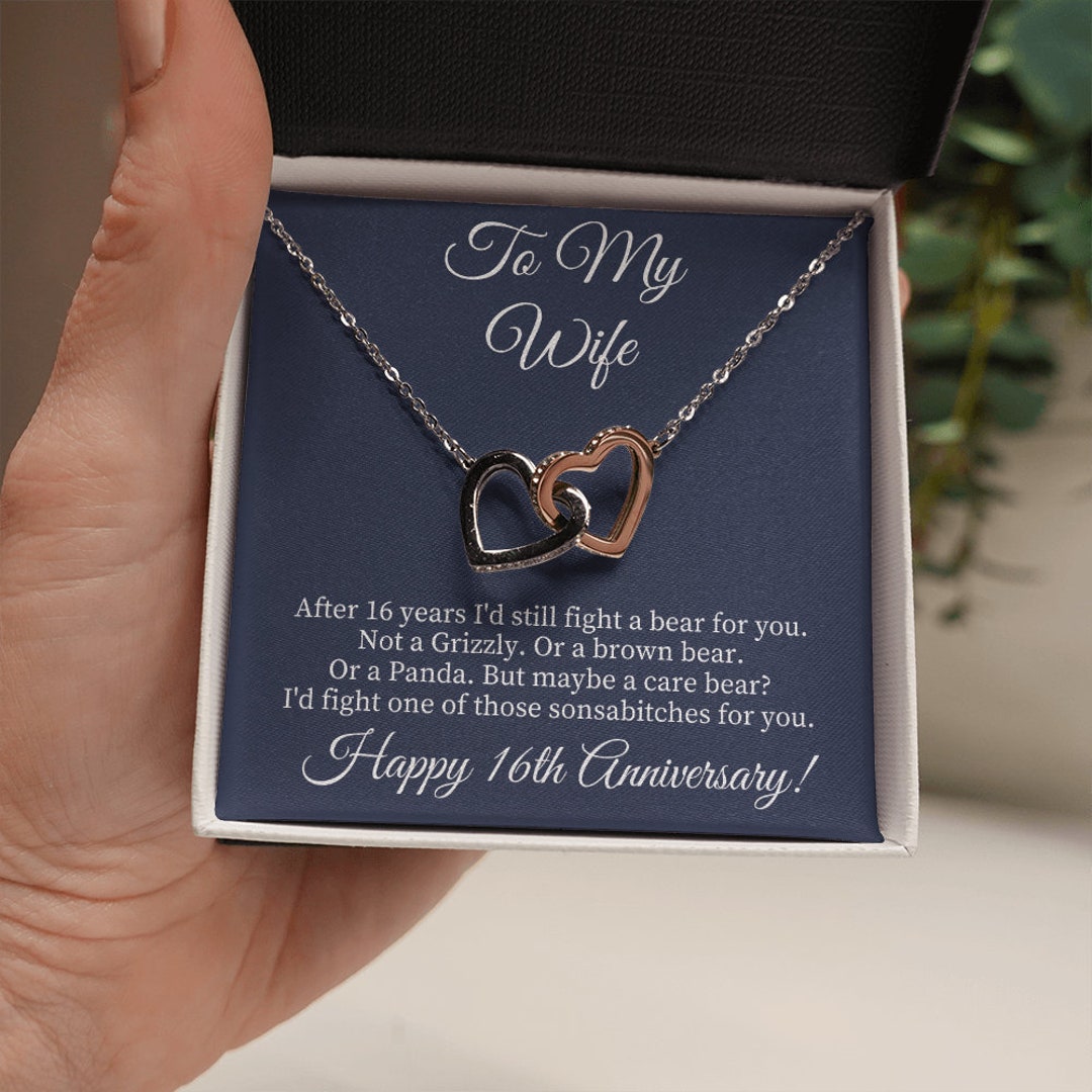 16th Wedding Anniversary Gifts for Wife Sixteenth Anniversary Etsy