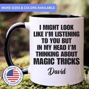Personalized Magic tricks mug, Magic tricks gift for men and women, Magic tricks gifts, Magic tricks coffee mug, Magic tricks cup, APO094