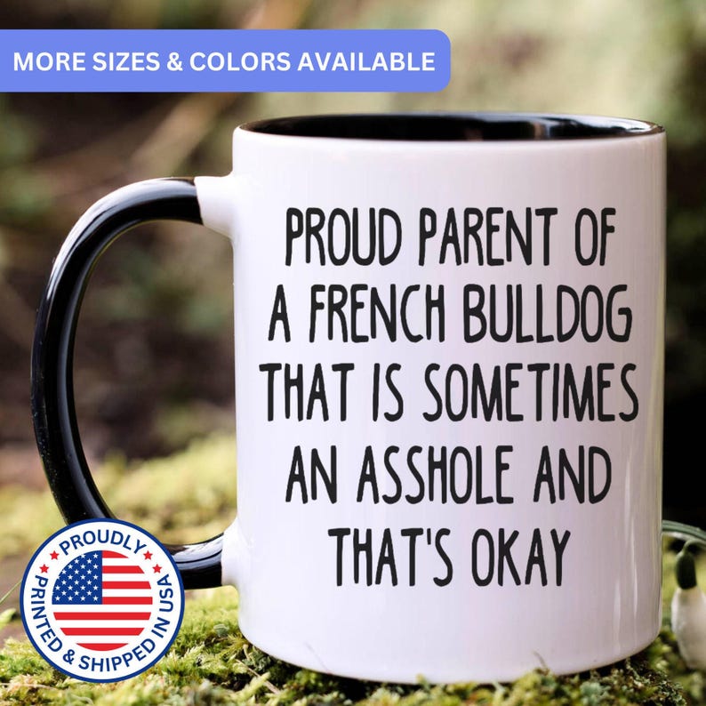 French Bulldog mug, gift for French Bulldog mom, gift for French Bulldog dad, French Bulldog gift, APO0021 image 1
