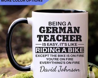 German Teacher mug, german teacher gift, german teacher gifts, german teacher coffee mug, german teacher cup, APO045