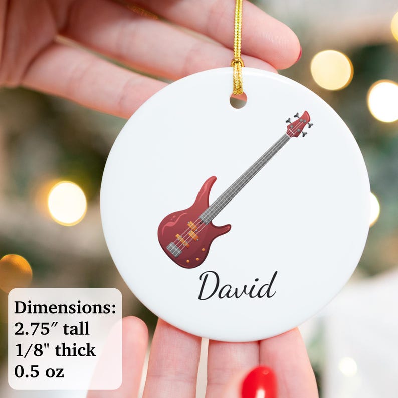 Bass Ornament, Bass Personalized Ornament, Bass Christmas Ornament