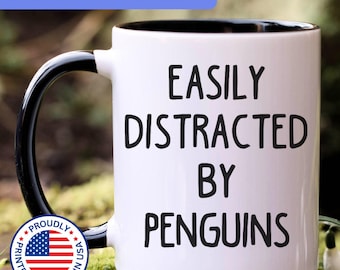 Penguin Mug, Penguin Gifts, Penguin Coffee Mug, Penguin Cup, Cute Penguin Coffee Cup, Penguin Mom, Personalized Mug, APO030
