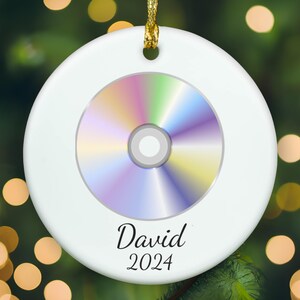 Personalized Cd ornament, cd Christmas ornament, cd xmas ornament, APR008