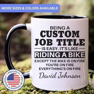 Personalized custom job title mug, coworker gift, office humor mug, office gift, professional mug, funny work mug, office mug gift