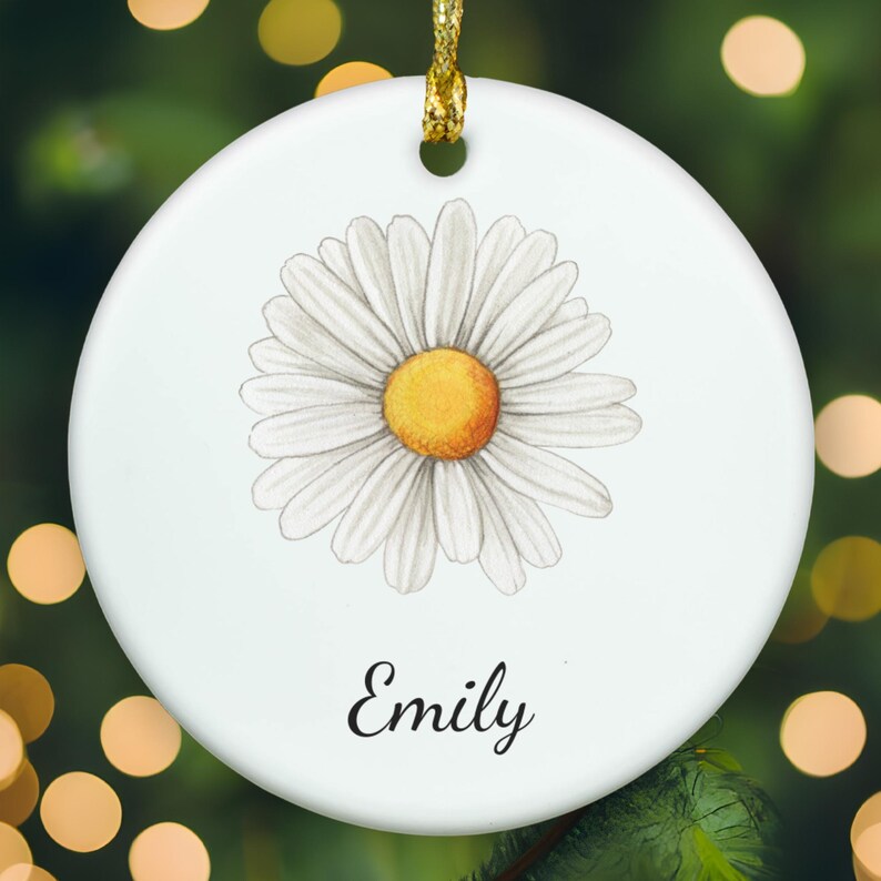 Daisy Ornament, Daisy Name Ornament, Daisy Flower Ornament, Daisy