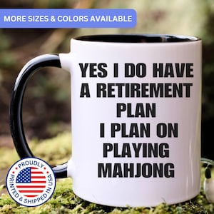 Mahjong gift, mahjong mug, mahjong gift for men and women, APO07420