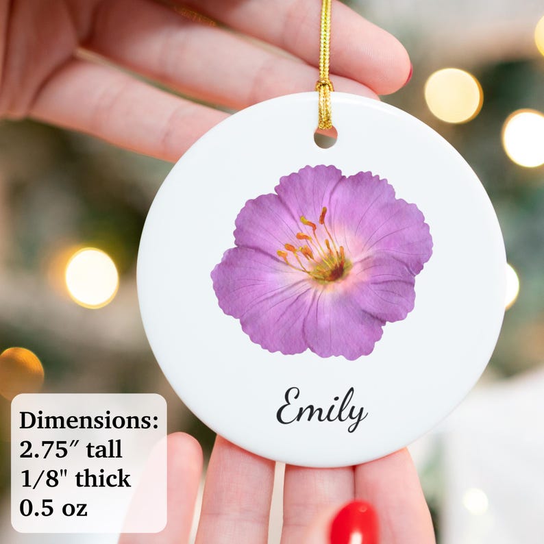 Primrose Ornament, Primrose Name Ornament, Primrose Flower Ornament