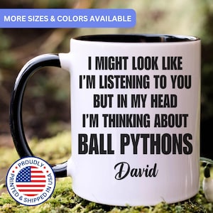 Ball Python mug, ball python gift, ball python gifts, ball python coffee mug, ball python cup, APO118