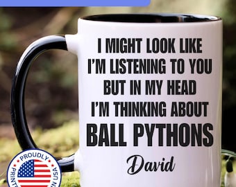 Ball Python mug, ball python gift, ball python gifts, ball python coffee mug, ball python cup, APO118