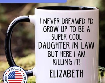 Mug personnalisé belle-fille, cadeau belle-fille, cadeaux belle-fille, cadeau pour belle-fille, tasse à café belle-fille, APO048