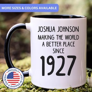 Personalized 98th birthday gift, 98th birthday mug, 98 year old birthday gifts, 1927 mug, 98th bday gifts, 98th birthday gag, APO017