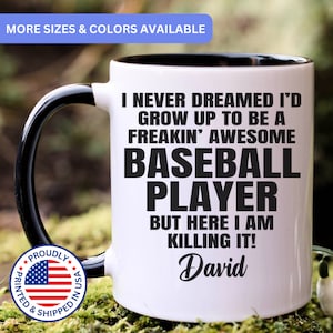 Personalized Baseball mug, Baseball player gift, Baseball gifts, Baseball cup, Baseball coffee mug, APO091