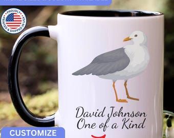 Personalized Seagull mug, custom Seagull mug, Seagull gift, Seagull gifts, APO061