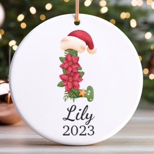Custom Initial Ornament, Letter L Name Ornament, 2023 Family Ornament, Personalized, Christmas gift, Family Keepsake, Monogram Ornament, A02