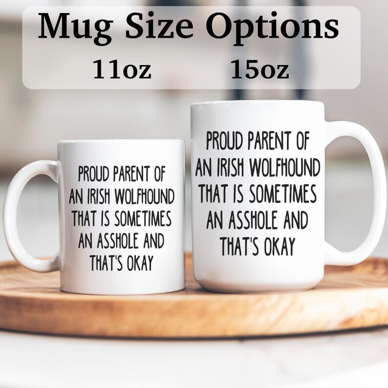 Irish Wolfhound mug, gift for Irish Wolfhound mom, gift for Irish Wolfhound dad, Irish Wolfhound gift, APO0021 immagine 2