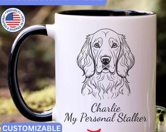 Personalized English Setter mug, custom english setter mug, english setter gift, english setter gifts, APO068