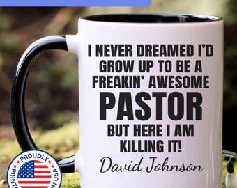Personalized Pastor mug, gift for Pastor, Pastor gifts, Pastor coffee mug, Pastor cup, APO058