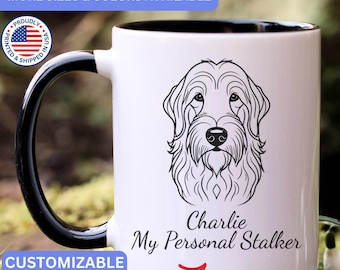Personalized Irish Wolfhound mug, custom irish wolfhound mug, irish wolfhound gift, irish wolfhound gifts, APO068