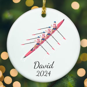 Personalized Rowing ornament, Rowing Christmas ornament, Rowing xmas ornament, APR008