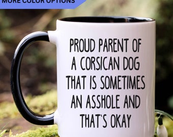 Corsican Dog mug, Corsican Dog dad, Corsican Dog mom, Corsican Dog gift, APO0021