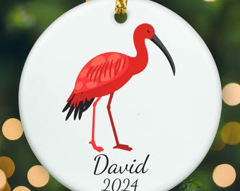 Personalized Ibis ornament, ibis Christmas ornament, ibis xmas ornament, APR011