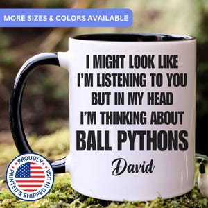 Ball Python mug, ball python gift, ball python gifts, ball python coffee mug, ball python cup, APO118